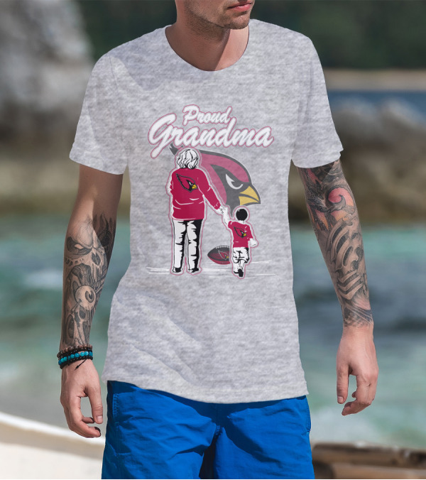 Proud Grandma Arizona Cardinals Family Loyalty Connection T-Shirt