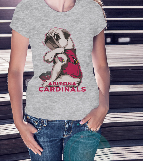 Arizona Cardinals Pug Sports Fan T-Shirt