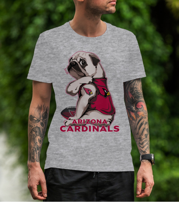 Arizona Cardinals Pug Sports Fan T-Shirt