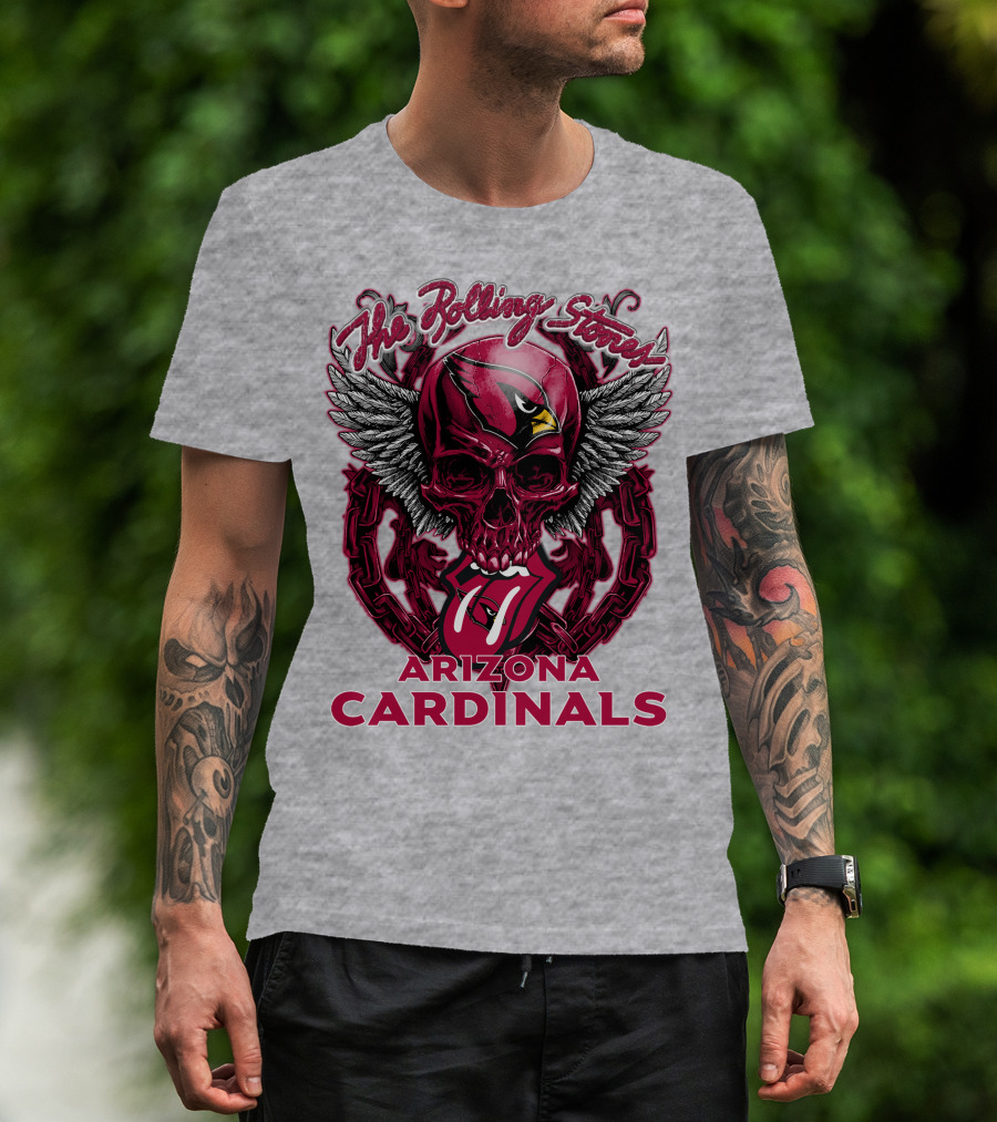 The Rolling Stones Arizona Cardinals Skull Wings T-Shirt