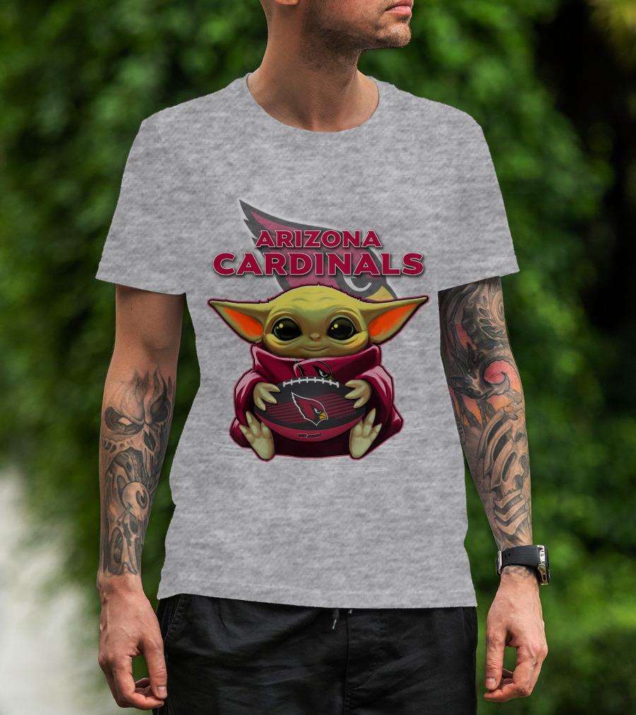 Arizona Cardinals Baby Yoda Football T-Shirt