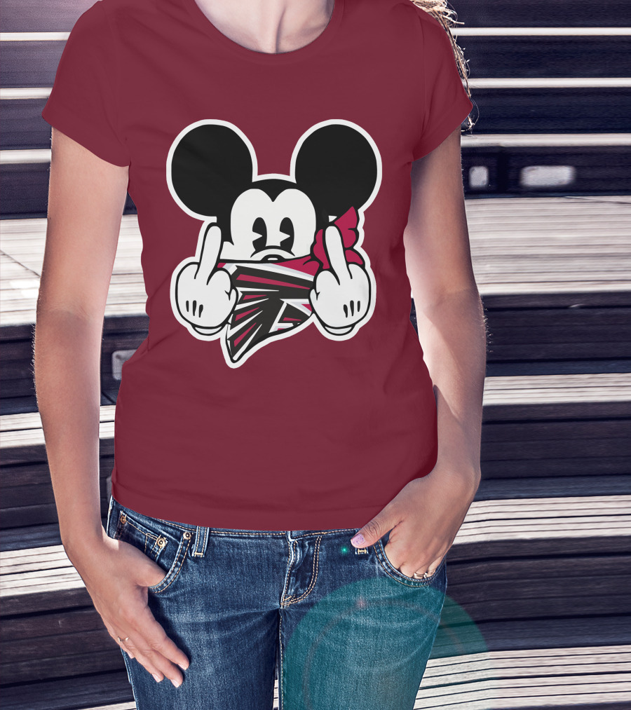 Atlanta Falcons Mickey Mouse Bandana Gesture T-Shirt