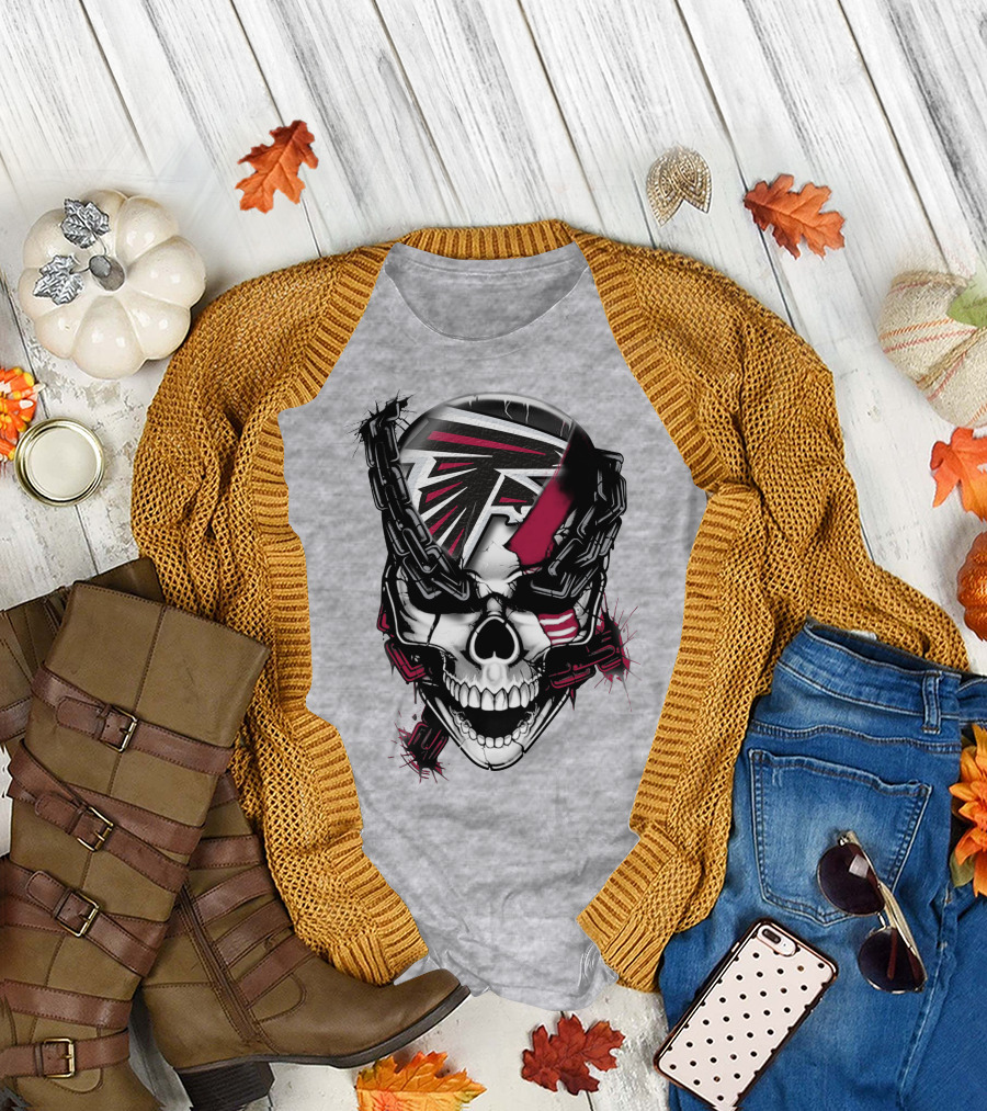 Atlanta Falcons Skull Chain T-Shirt