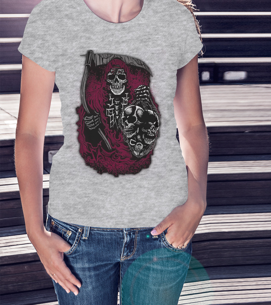 Atlanta Falcons 03 Grim Reaper Skull T-Shirt