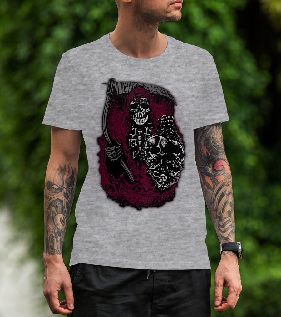 Atlanta Falcons 03 Grim Reaper Skull T-Shirt
