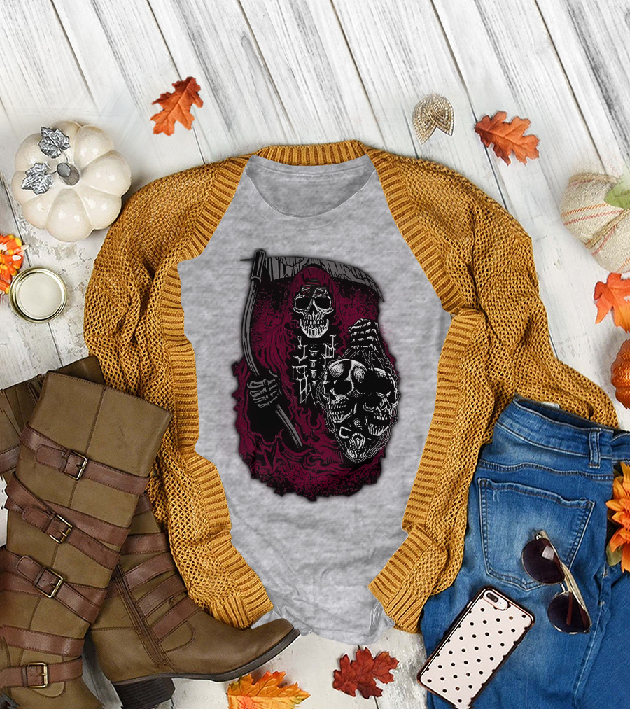 Atlanta Falcons 03 Grim Reaper Skull T-Shirt