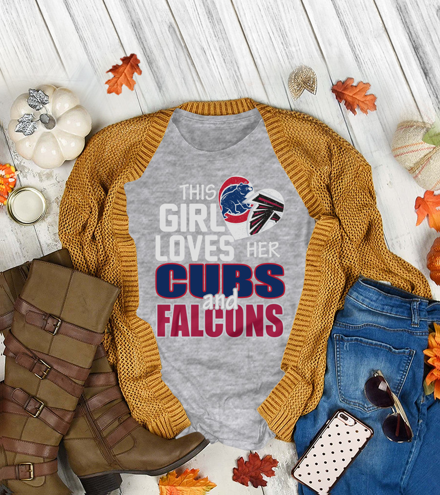 This Girl Loves Her Cubs And Falcons T-Shirt