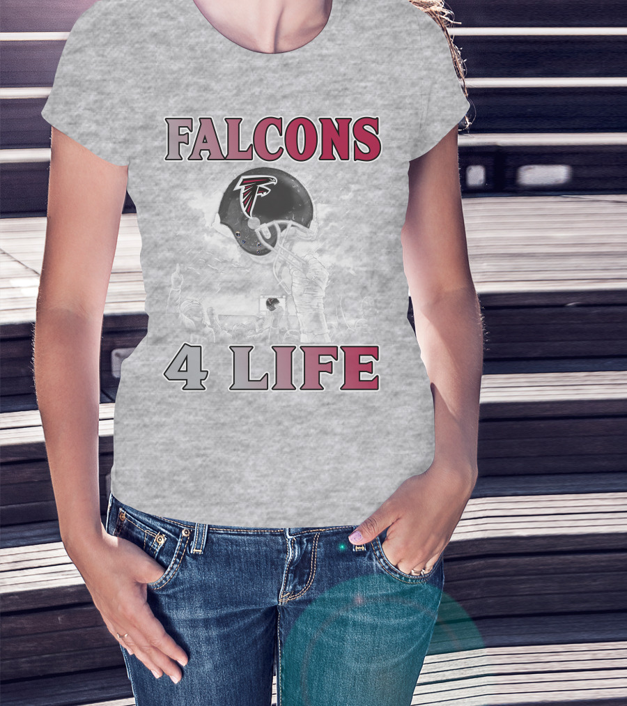 Falcons 4 Life Atlanta Falcons Helmet Team Spirit T-Shirt