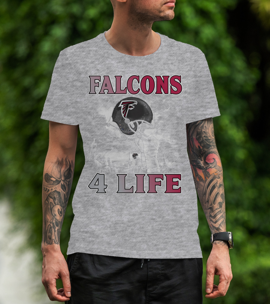 Falcons 4 Life Atlanta Falcons Helmet Team Spirit T-Shirt