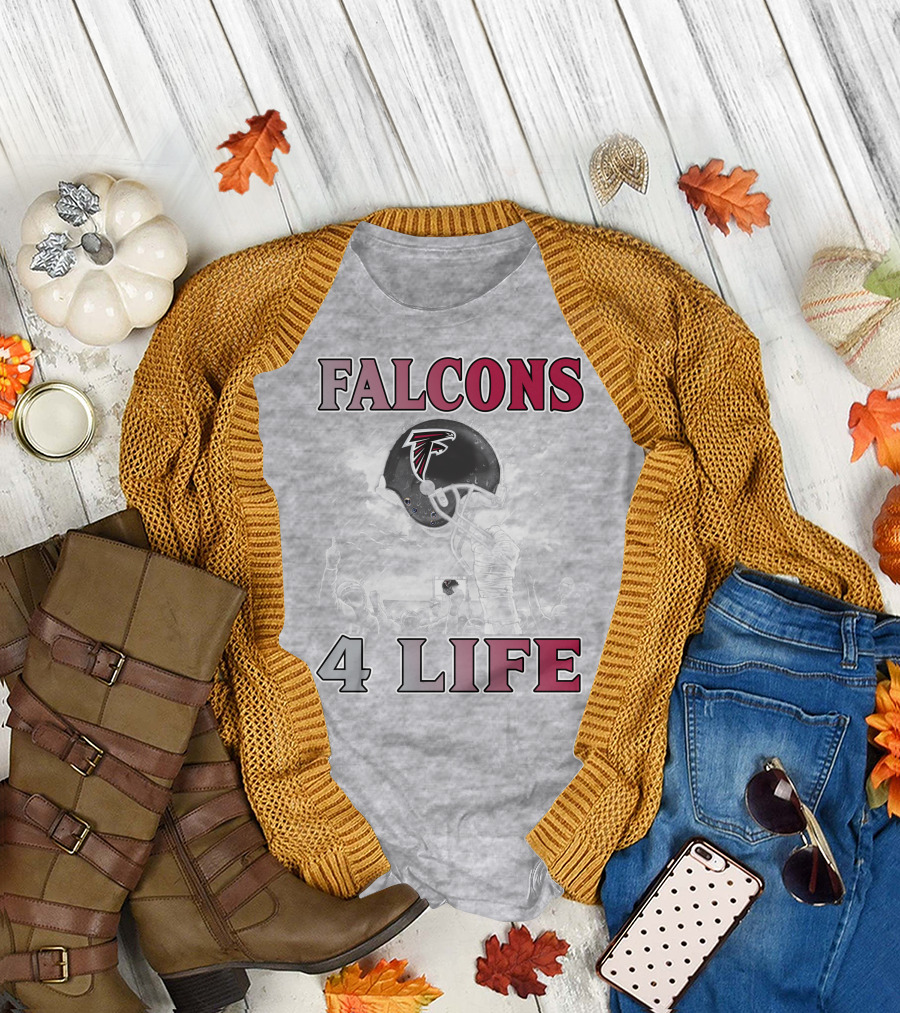 Falcons 4 Life Atlanta Falcons Helmet Team Spirit T-Shirt