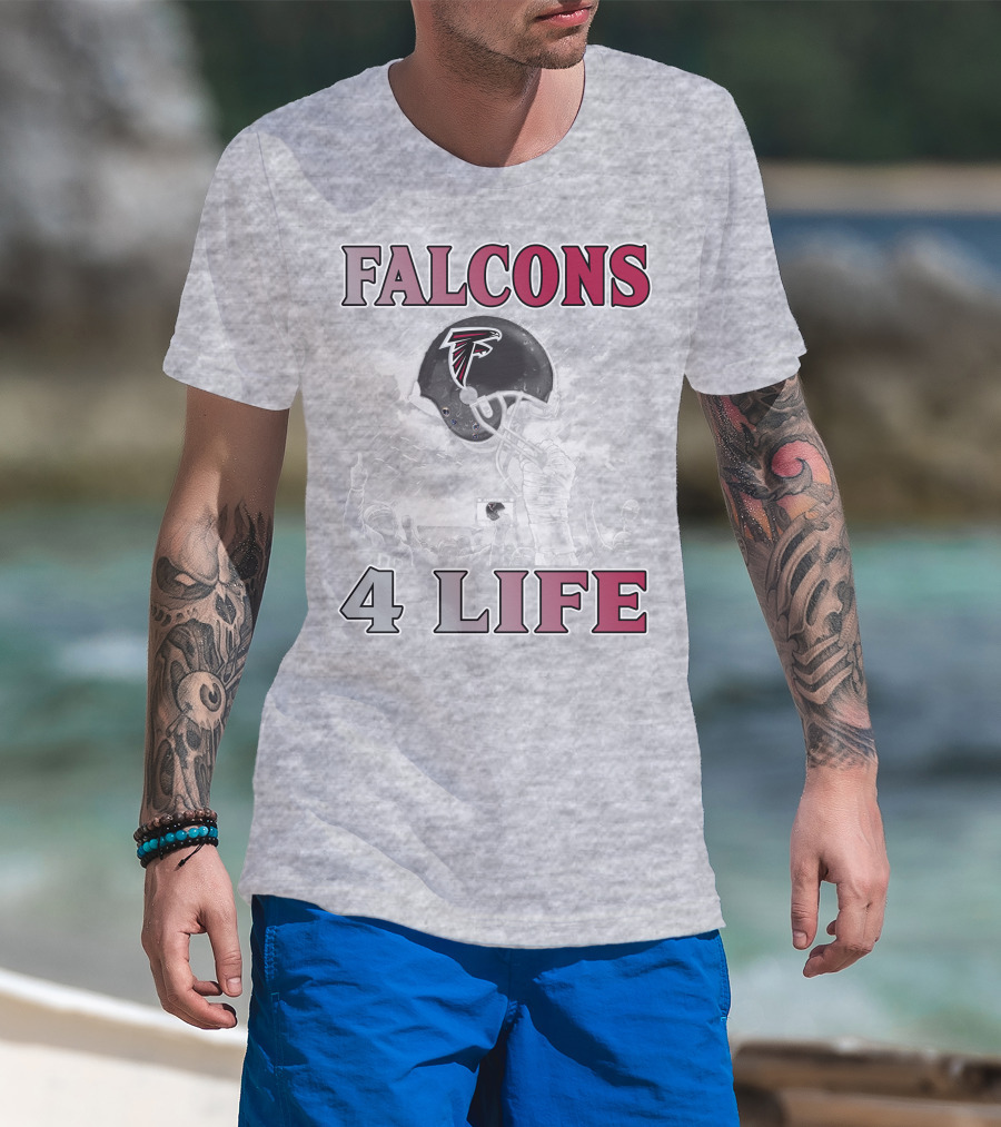 Falcons 4 Life Atlanta Falcons Helmet Team Spirit T-Shirt