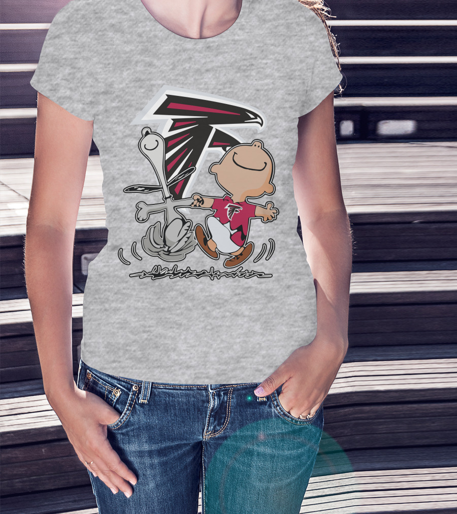 Atlanta Falcons Snoopy Dance Nfl Fan Artwork T-Shirt