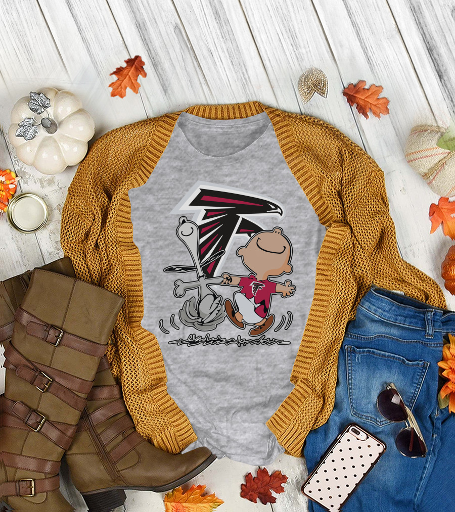 Atlanta Falcons Snoopy Dance Nfl Fan Artwork T-Shirt