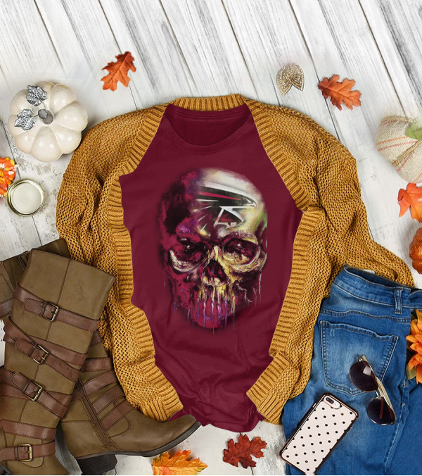 Atlanta Falcons Skull Art T-Shirt