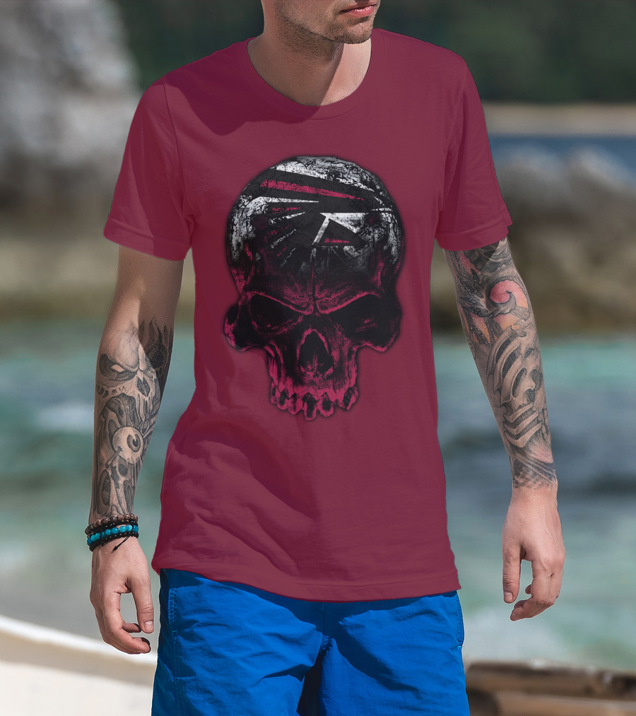 Atlanta Falcons Skull Emblem 67 T-Shirt
