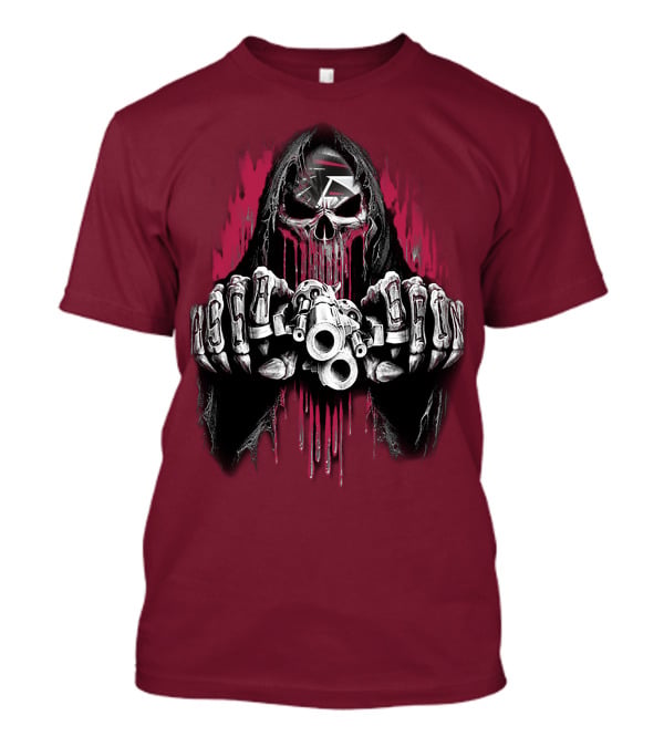 Atlanta Falcons Skull Grim Reaper T-Shirt