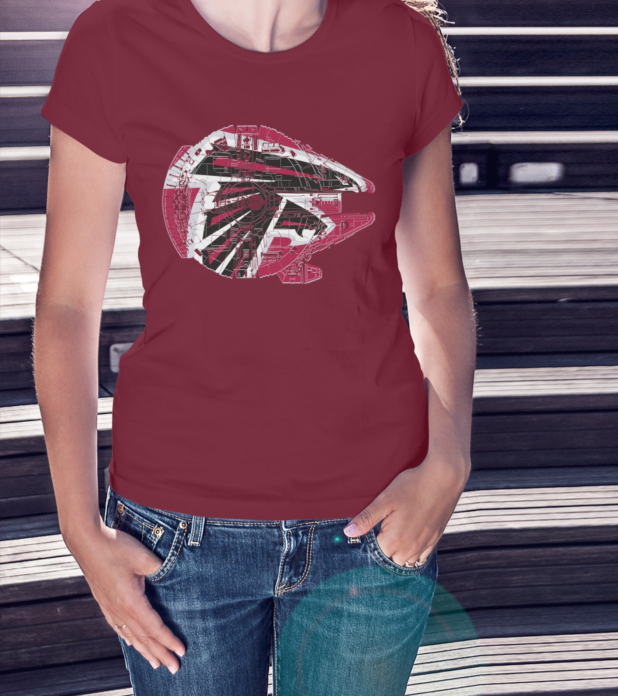 Atlanta Falcons Millennium Falcon 69 Spaceship T-Shirt