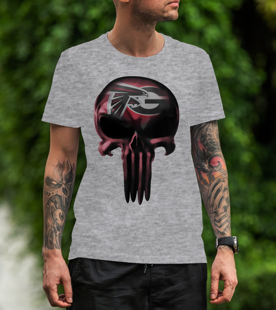 Atlanta Falcons G Logo Skull T-Shirt