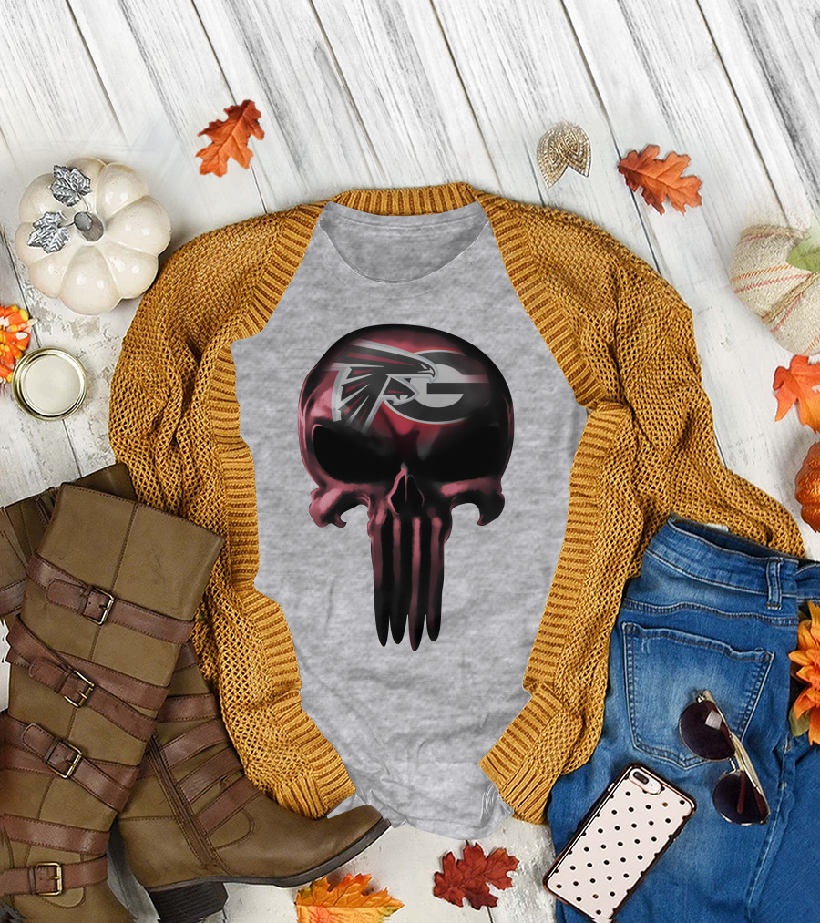 Atlanta Falcons G Logo Skull T-Shirt