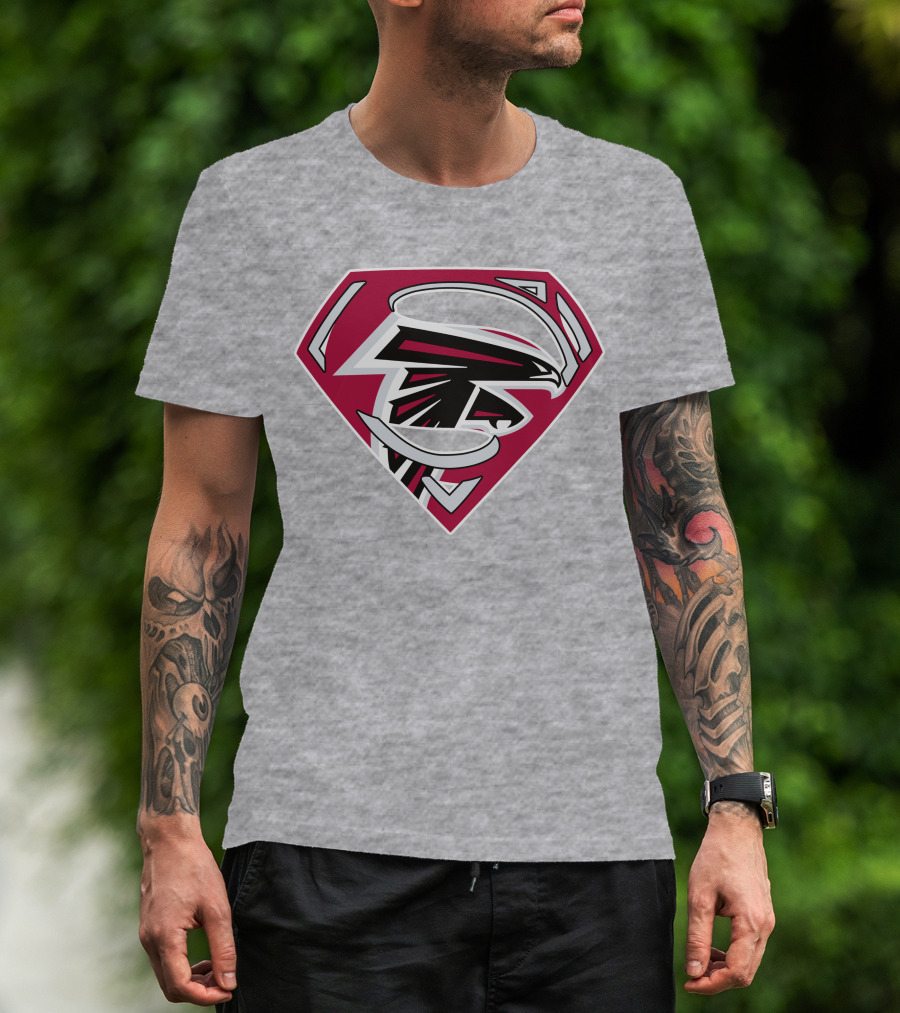 Atlanta Falcons 89 Superhero Shield T-Shirt