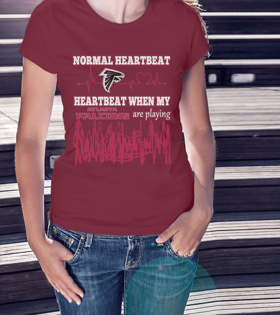 Normal Heartbeat Heartbeat When My Atlanta Falcons Are Playing T-Shirt