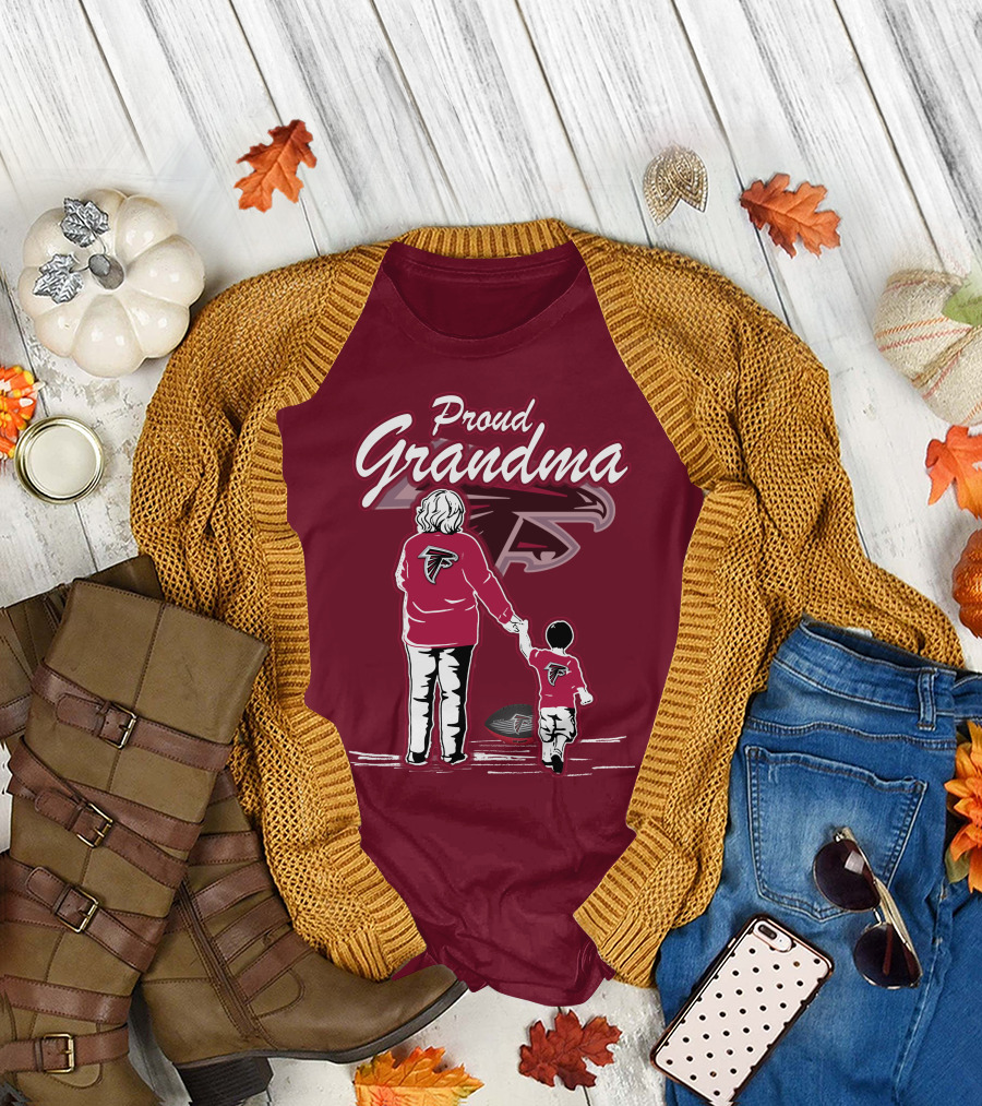 Proud Grandma Atlanta Falcons Football Family T-Shirt