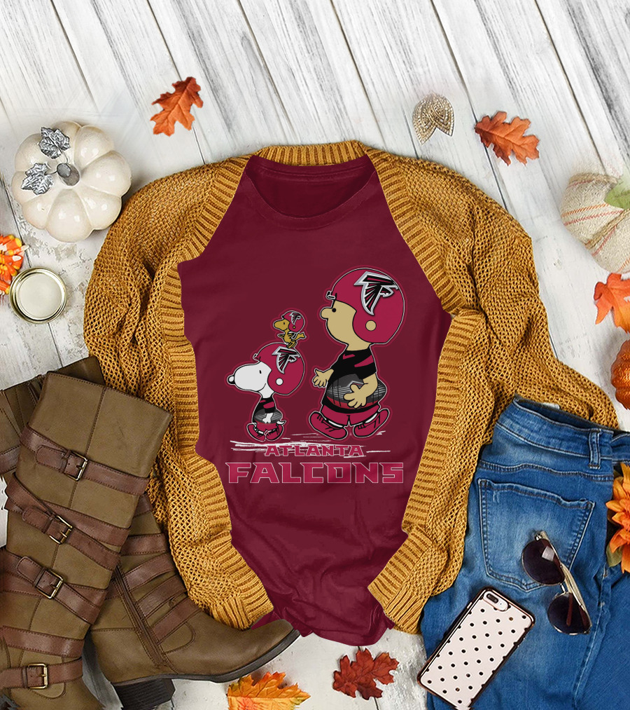 Atlanta Falcons Snpfootball Peanuts Characters T-Shirt