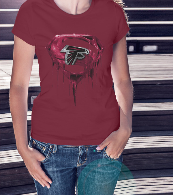Spm Atlanta Falcons Superhero Emblem T-Shirt