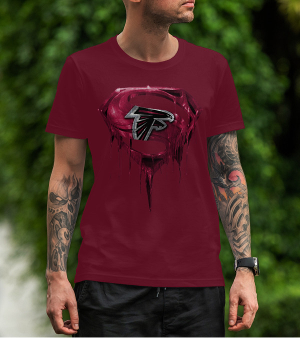 Spm Atlanta Falcons Superhero Emblem T-Shirt