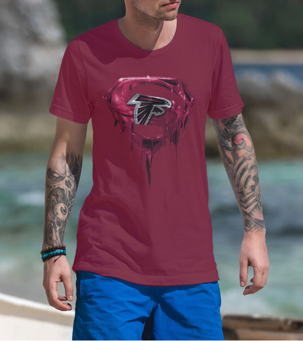 Spm Atlanta Falcons Superhero Emblem T-Shirt