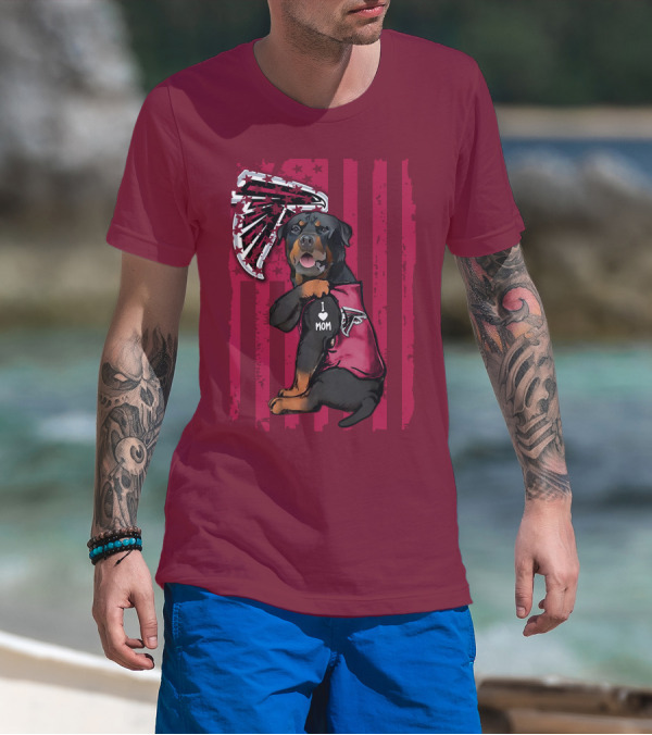 Rottweiler I Love Mom Atlanta Falcons T-Shirt