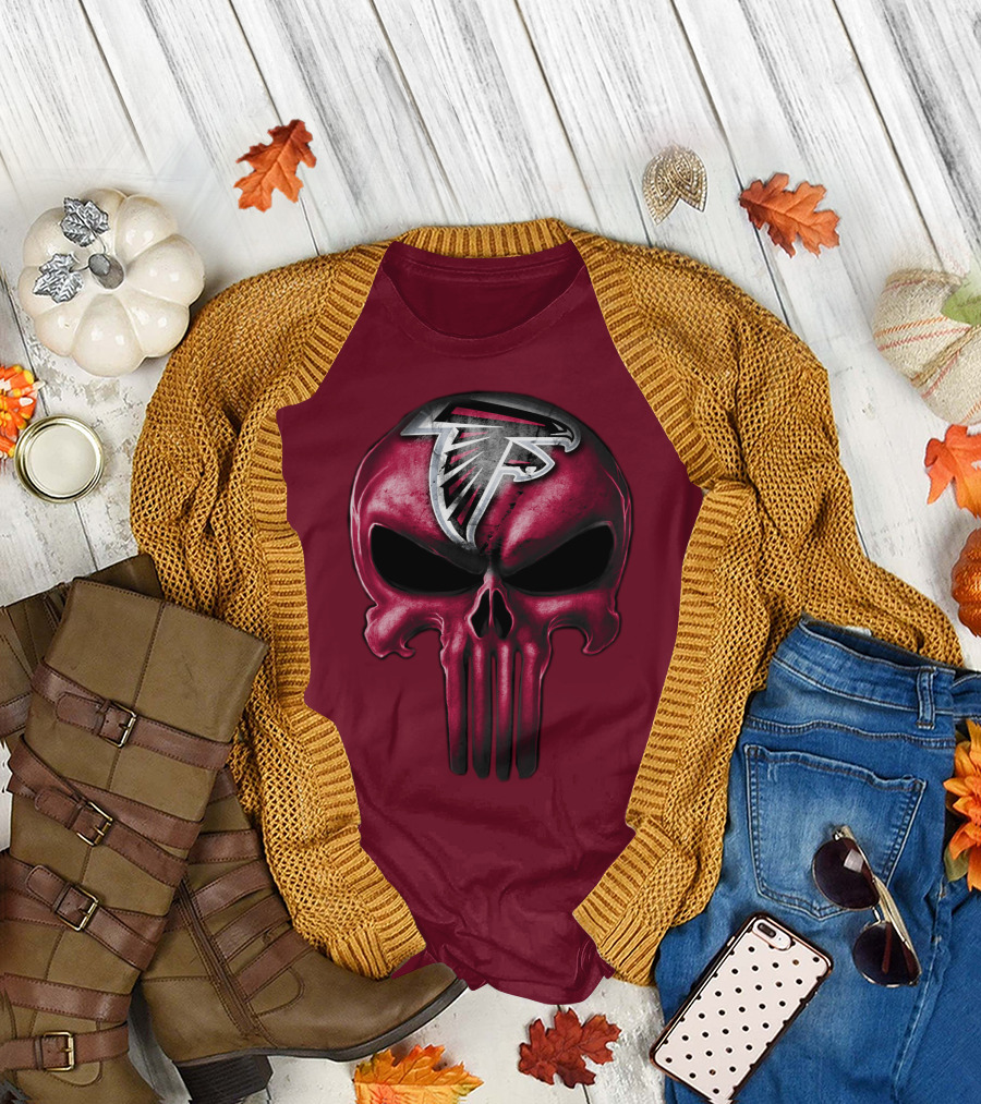Atlanta Falcons Skull T-Shirt