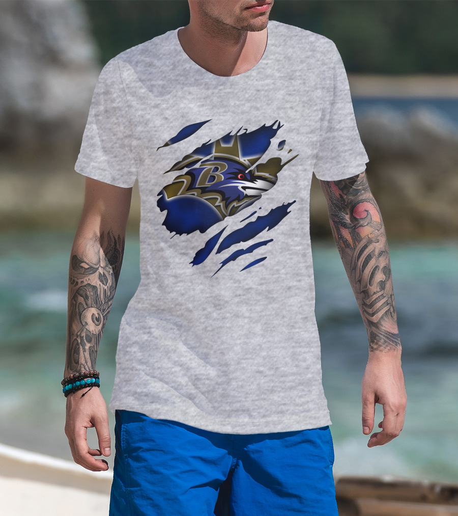 Baltimore Ravens Logo On T-Shirt