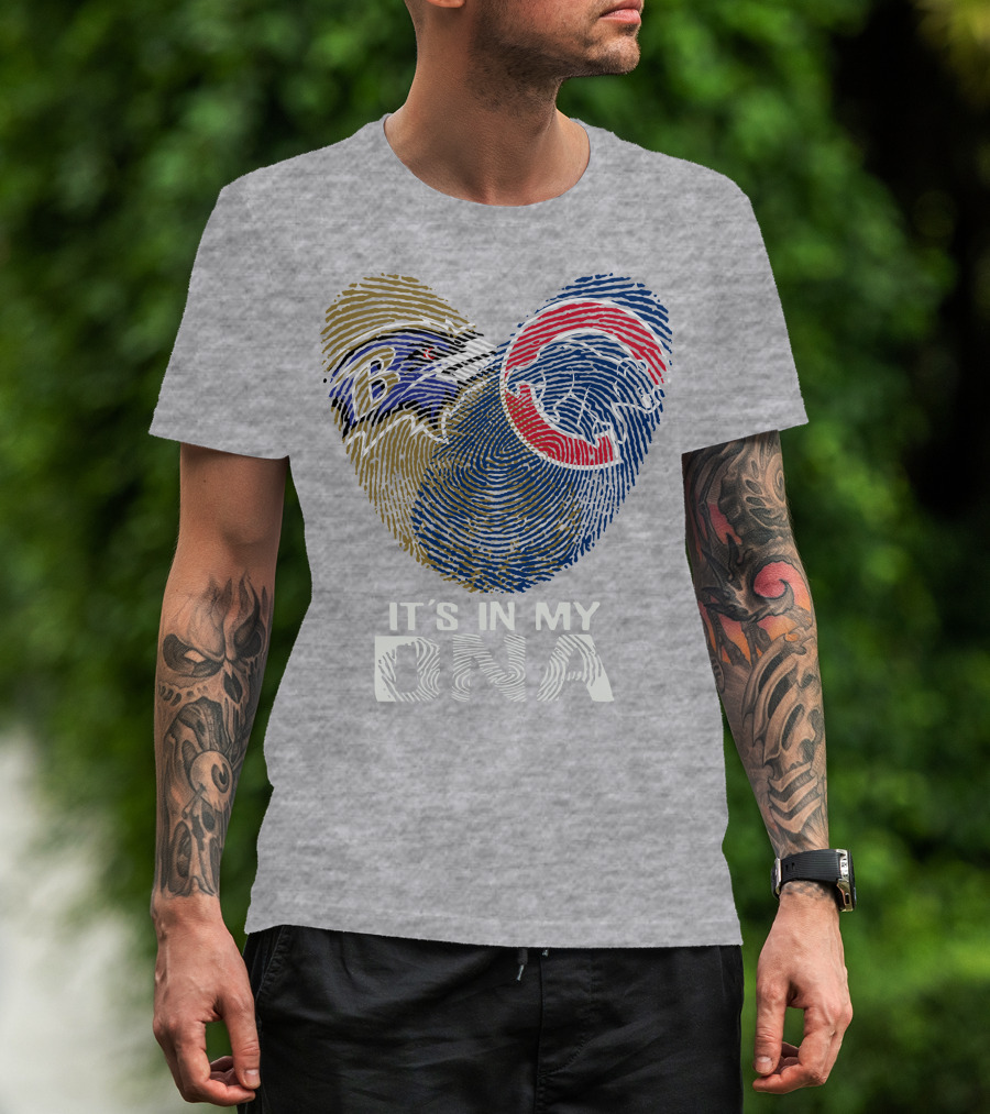 Baltimore Ravens Chicago Cubs It's In My Dna T-Shirt