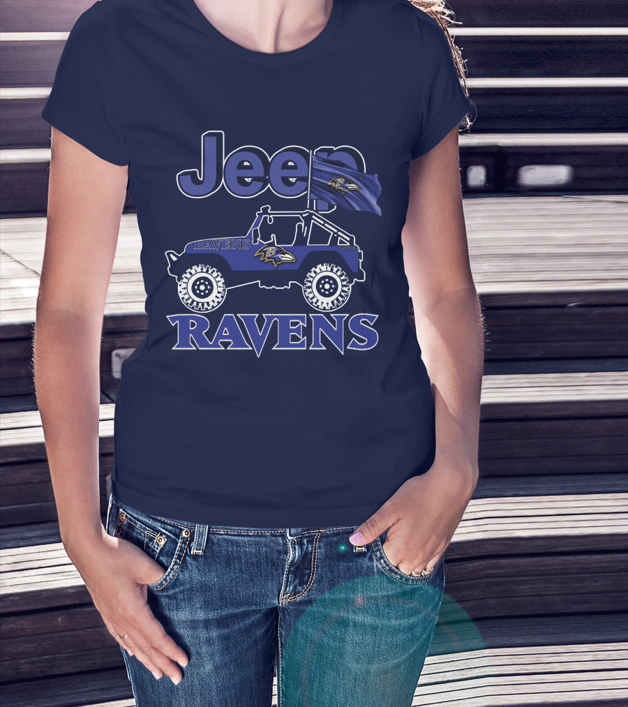 Jeep Ravens Baltimore Football Fan T-Shirt