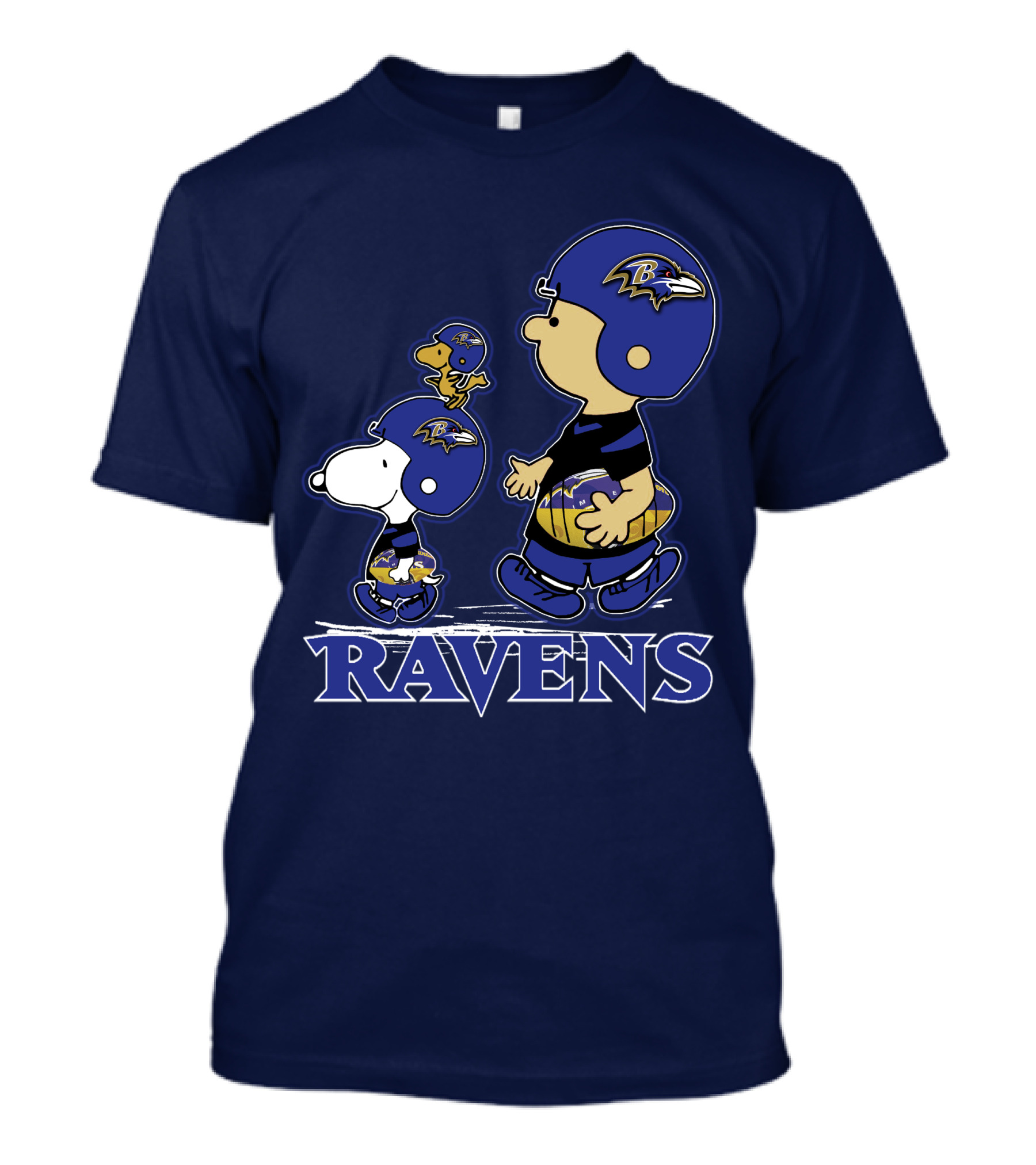 Snpfootball Baltimore Ravens Peanuts Characters Helmets Ravens T-Shirt