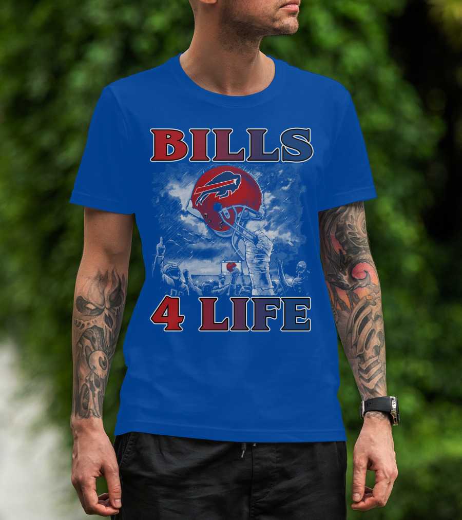Bills 4 Life Buffalo Bills Helmet Celebration T-Shirt
