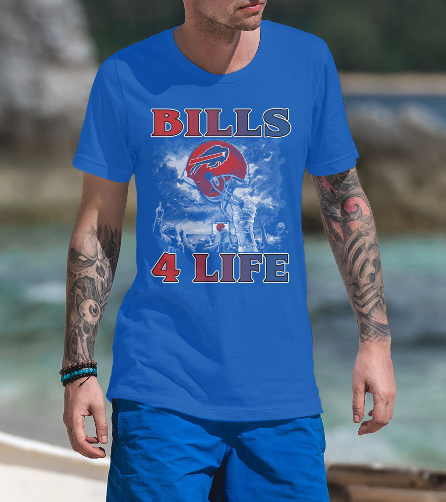 Bills 4 Life Buffalo Bills Helmet Celebration T-Shirt