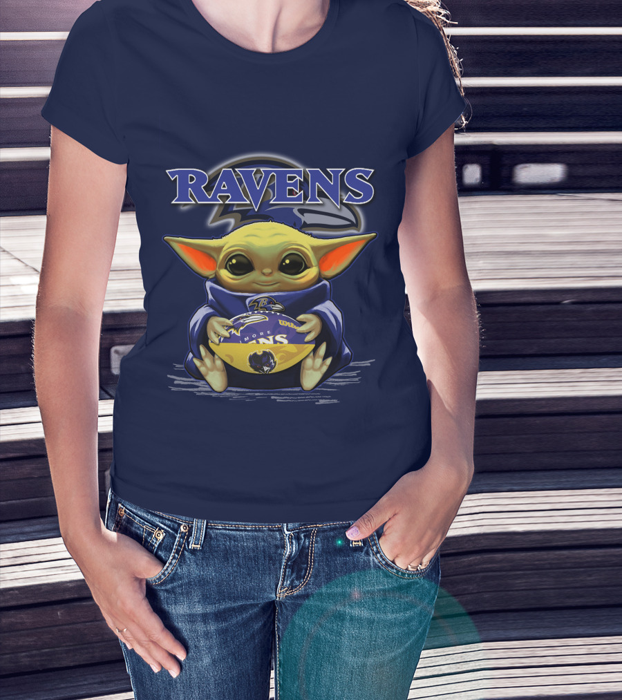 Yoda Ravens Football Baltimore Nfl Baby Character T-Shirt