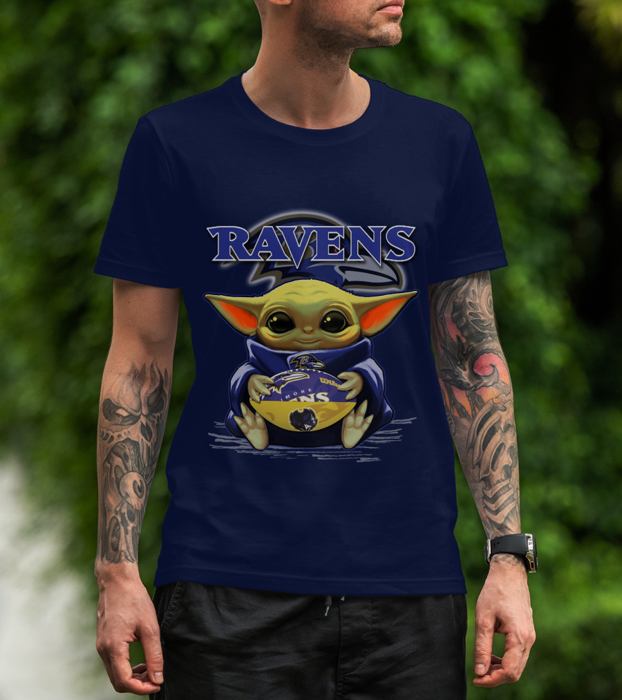 Yoda Ravens Football Baltimore Nfl Baby Character T-Shirt