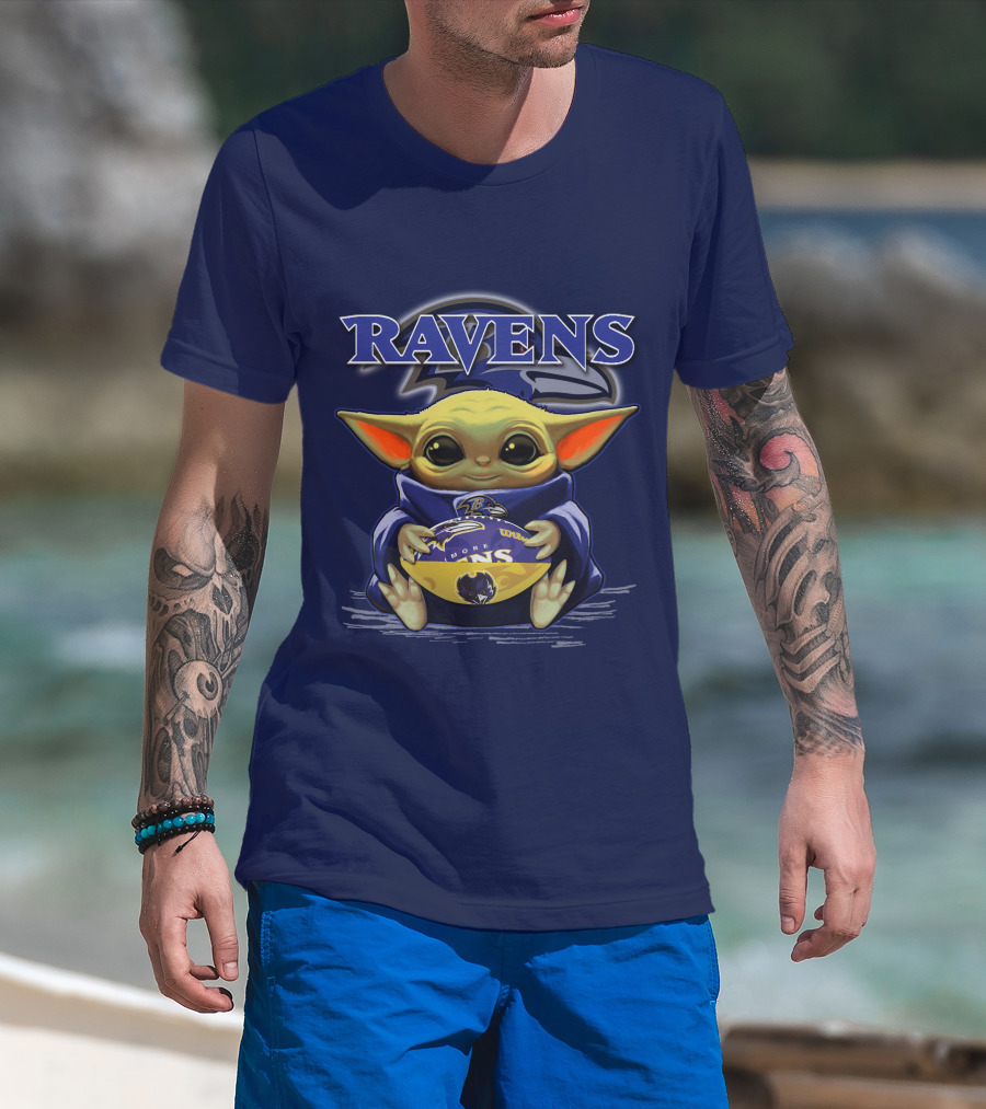 Yoda Ravens Football Baltimore Nfl Baby Character T-Shirt