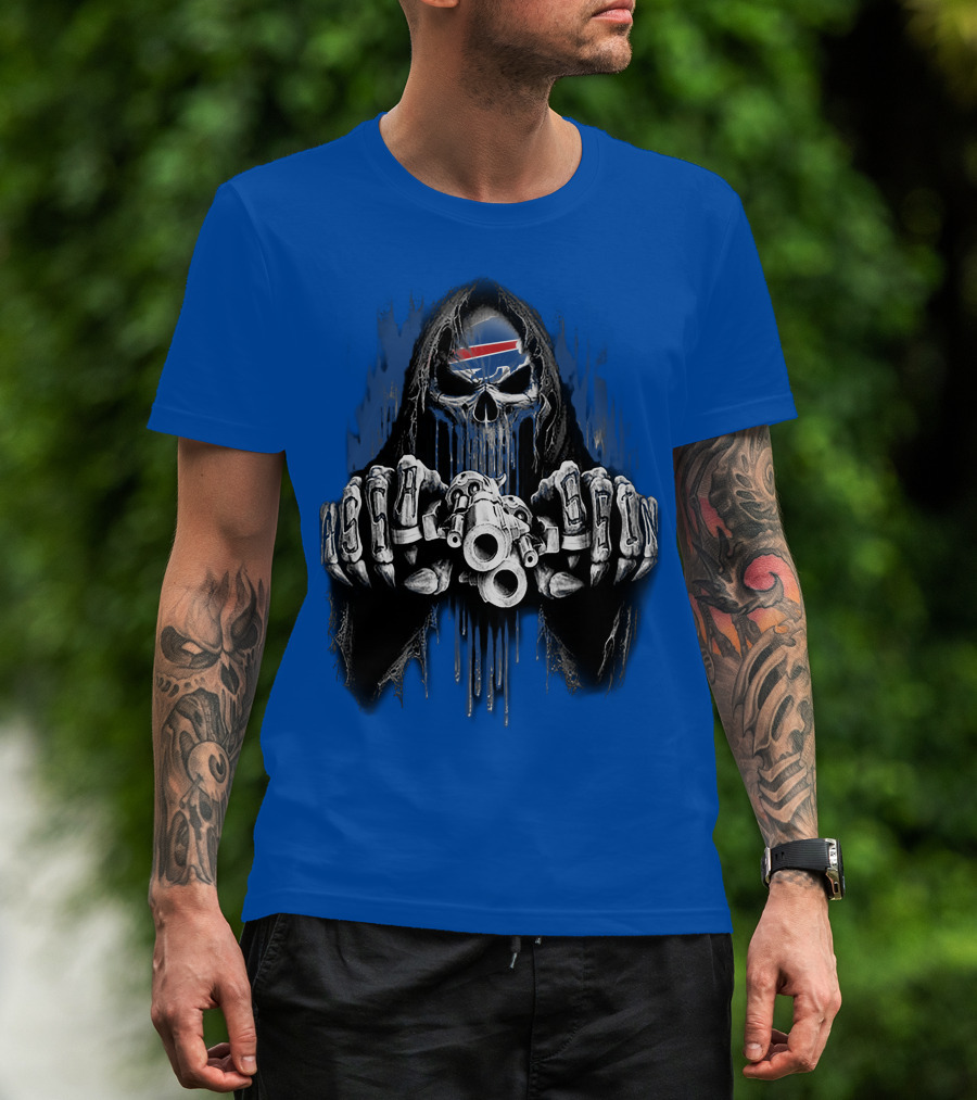 Buffalo Bills Mafia Grim Reaper Gunslinger T-Shirt