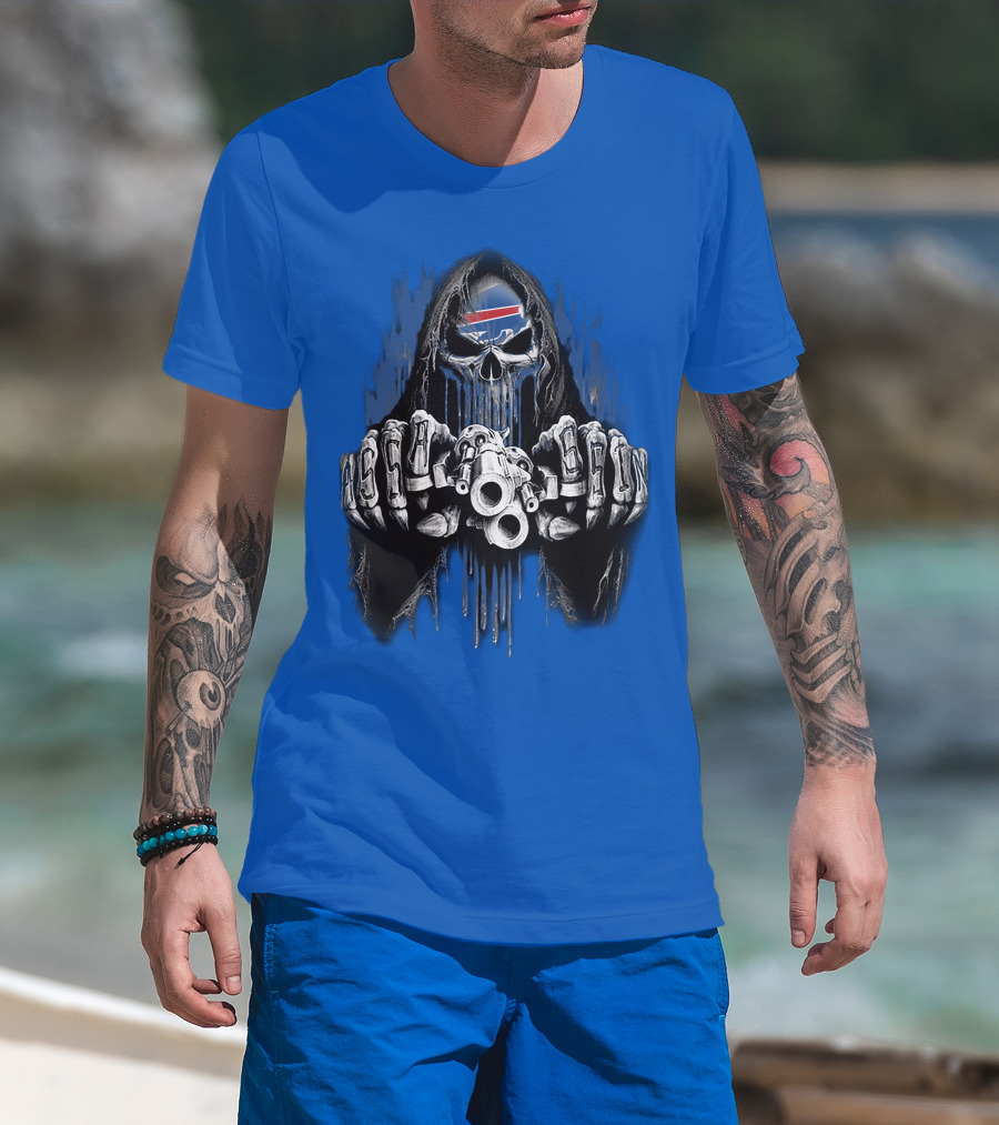 Buffalo Bills Mafia Grim Reaper Gunslinger T-Shirt
