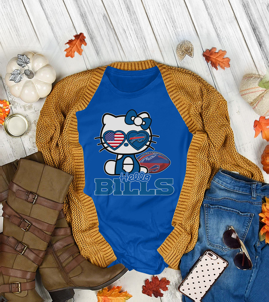 Hello Bills Buffalo American Football Kitty T-Shirt