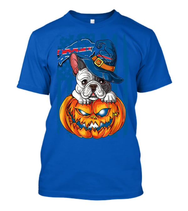 Buffalo Bills Bulldog Halloween Pumpkin T-Shirt