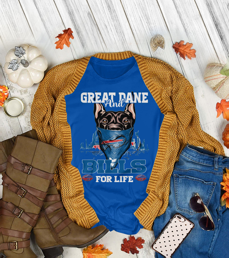 Great Dane and Bills for Life Buffalo Bills T-Shirt