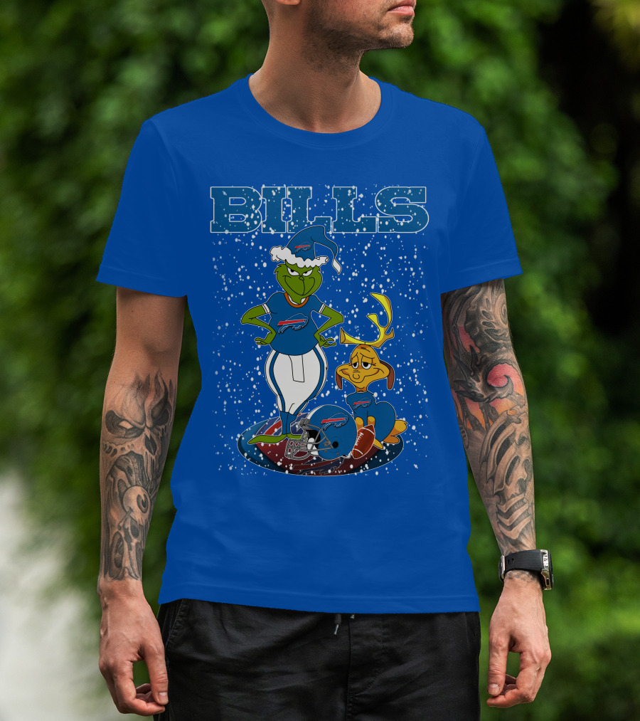 Grinchxmas Bills Christmas NFL Buffalo Bills Football Grinch T-Shirt