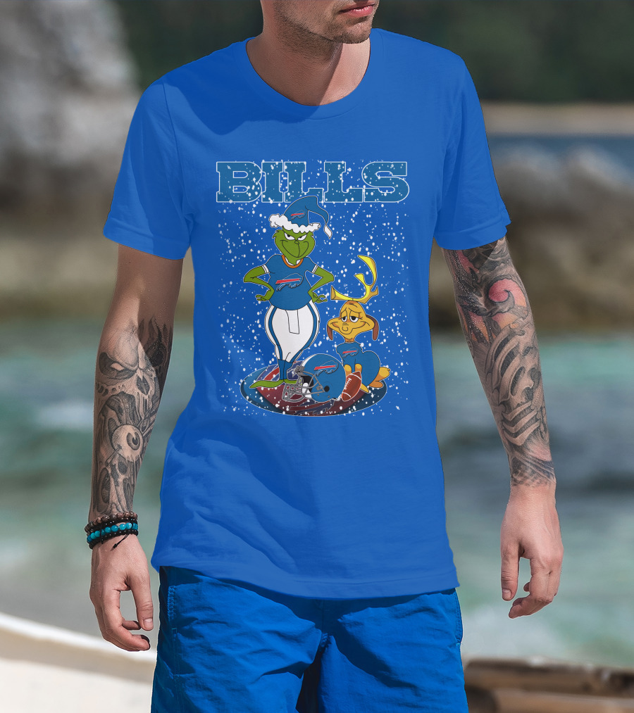 Grinchxmas Bills Christmas NFL Buffalo Bills Football Grinch T-Shirt