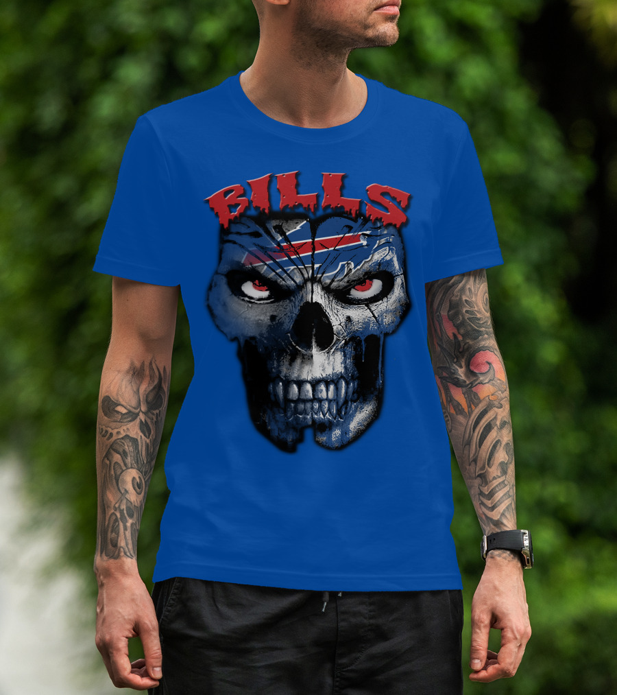 Buffalo Bills Skull Logo T-Shirt