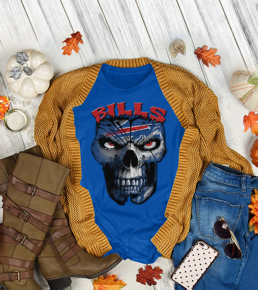 Buffalo Bills Skull Logo T-Shirt